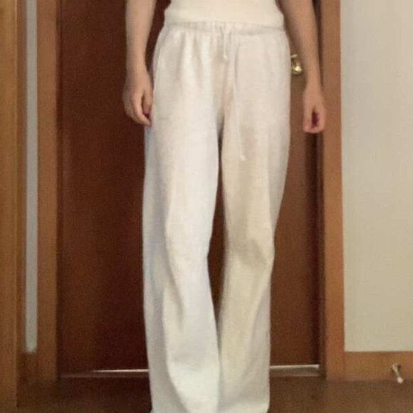 Garage Clothing | White Fleece Pants | Size S - Picture 1 of 2